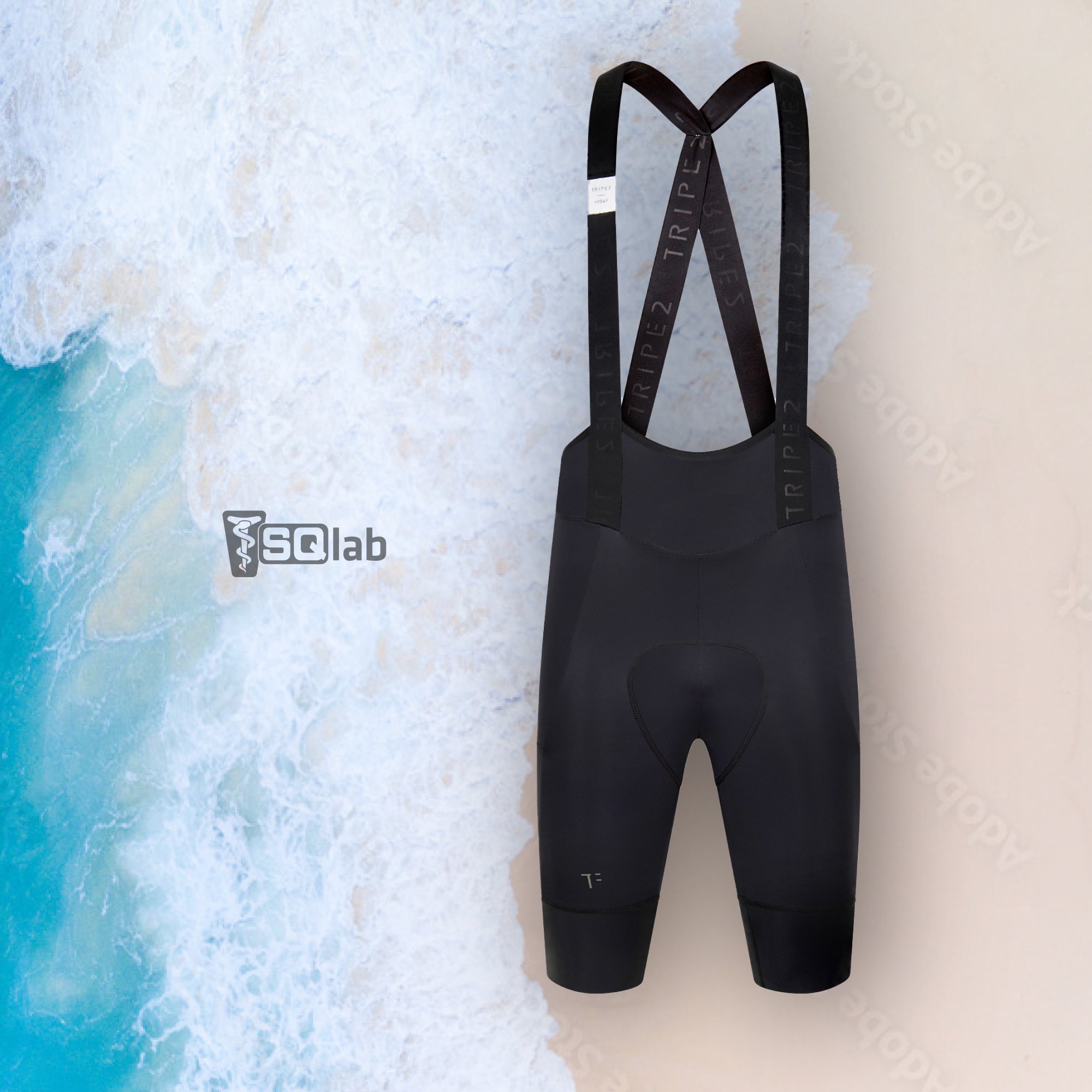 Men‘s - SNELL Ocean Tech - Mid Temperature Cargo Bib Shorts - SQlab One12 Pad