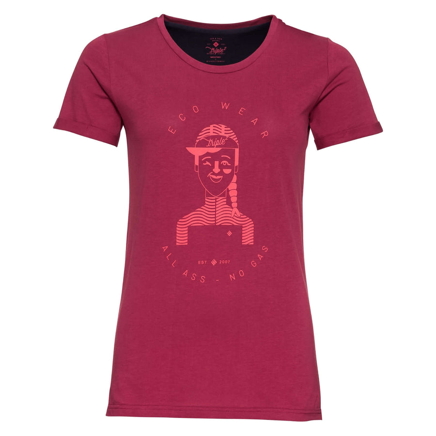 Women‘s - TUUR - Face Beet Red T-Shirts % OUTLET ARCHIV 1st Edt. Beet Red Frühjahr / Sommer Hawaiian Ocean Hibiscus L M Organic Cotton Peacoat S spo-default spo-disabled spo-notify-me-disabled SUB - Loose - Trail Cut tops Women XS